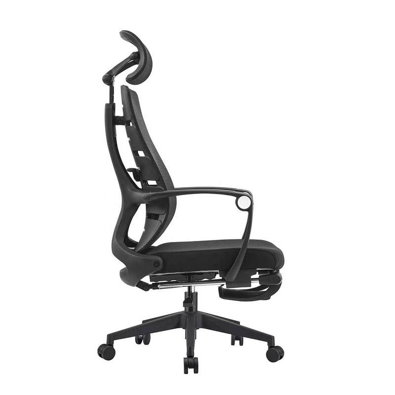 Modern Style Office Lift Chair Black Fabric Office Chair With Adjustable Height And Lifting Function