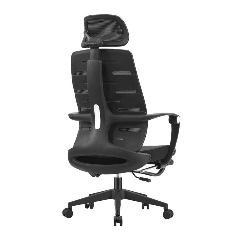 Modern Style Office Lift Chair Black Fabric Office Chair With Adjustable Height And Lifting Function