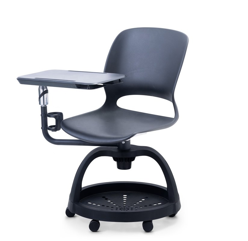 School Training Room Chair With Writing Pad And Storage Bracket Plastic Student Chair