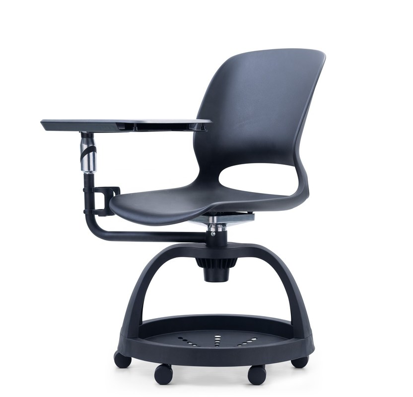 School Training Room Chair With Writing Pad And Storage Bracket Plastic Student Chair