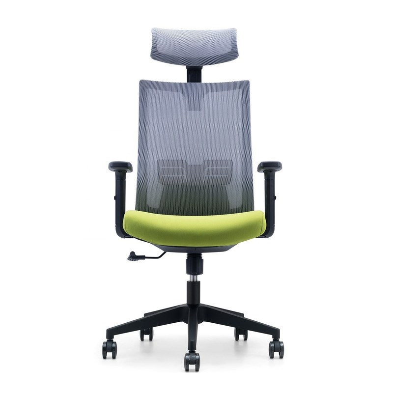 Adjustable Armrest and Headrest Office Mesh Chair for Modern High Back Ergonomic Design
