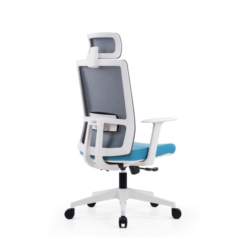 Modern Design Iron Frame High Back White Mesh Swivel Office Chair for Foshan Furniture