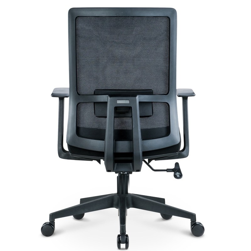 Adjustable Height Swivel Office Chair Mesh Back With Lumbar Support And Modern Style