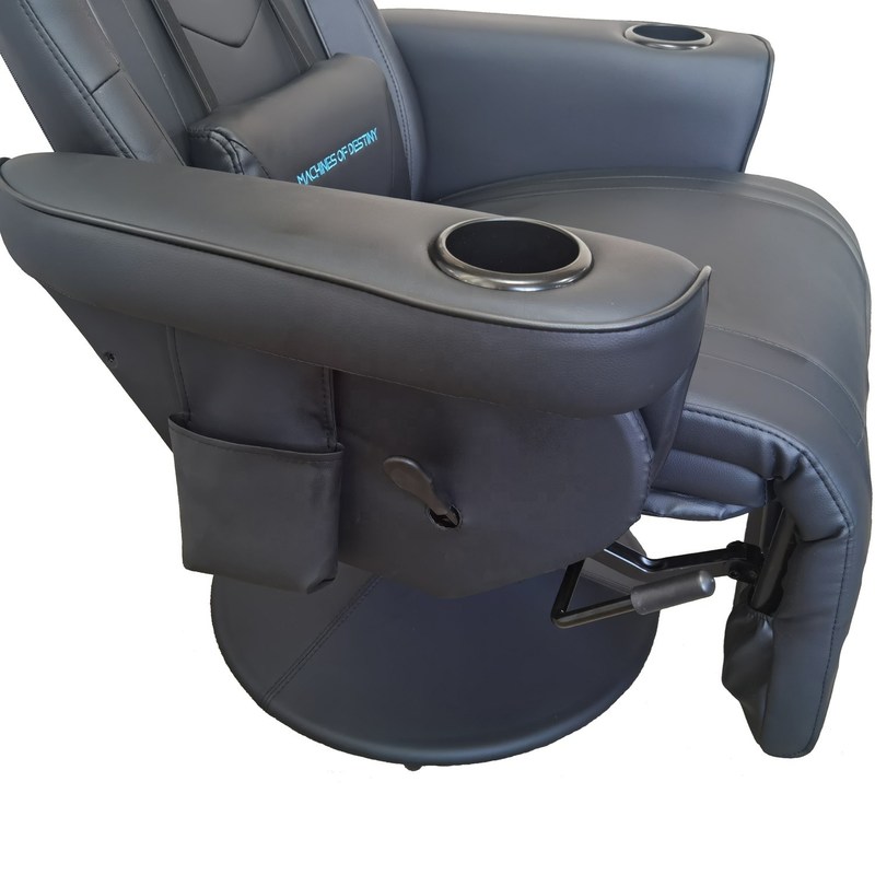 Gaming Room Must-Have All Black Luxury Gaming Chair with Cup Holder and Bluetooth Speakers