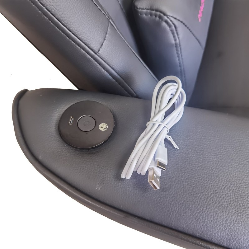 Office Gaming Chair with Cup Holder and Bluetooth Speakers in Racing Style PU Leather