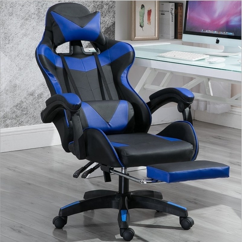 Metal Type Iron PU Leather Gaming Chair Adjustable Comfortable Gaming Chair