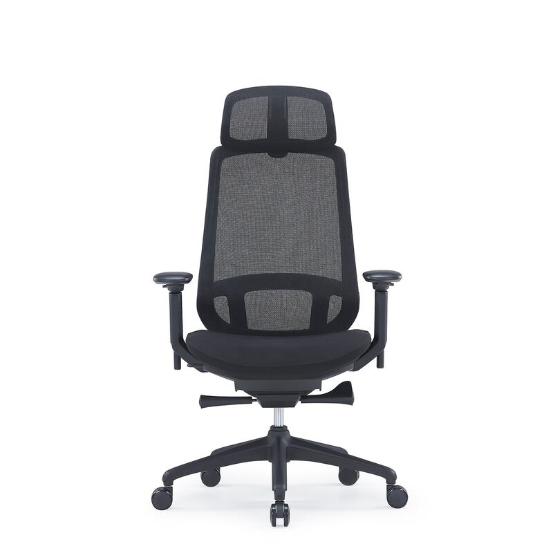 OEM Accepted High Back Ergonomic Computer Chair 4D Adjustable Luxury Mesh Swivel Executive Manager Office Chair With Headrest