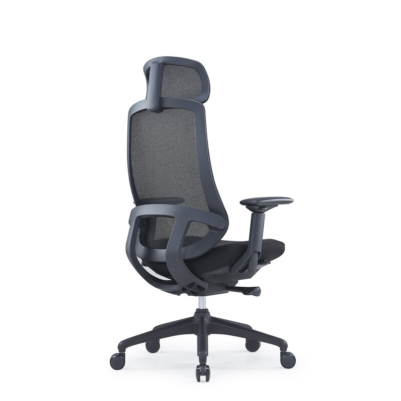 OEM Accepted High Back Ergonomic Computer Chair 4D Adjustable Luxury Mesh Swivel Executive Manager Office Chair With Headrest