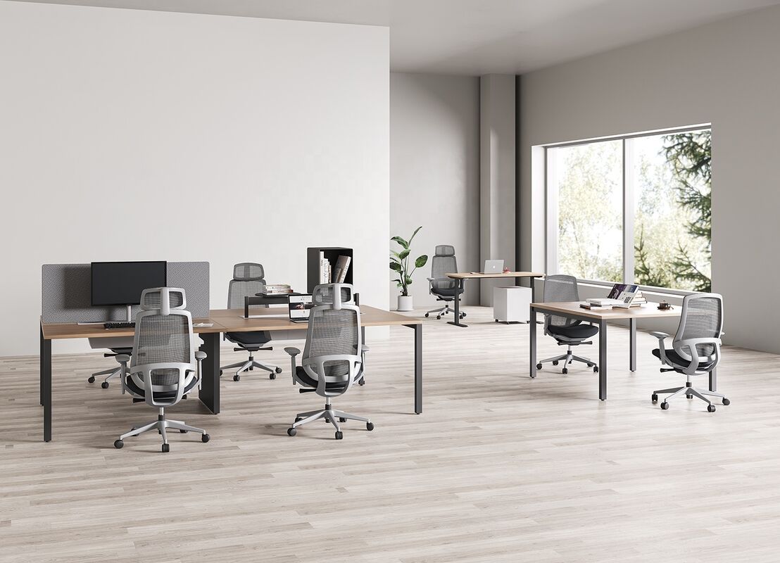 Foshan Supplier Comfortable Swivel Office Chair Luxury Modern Revolving Mesh Fabric 4D Armrest Adjustable Ergonomic Office Chair