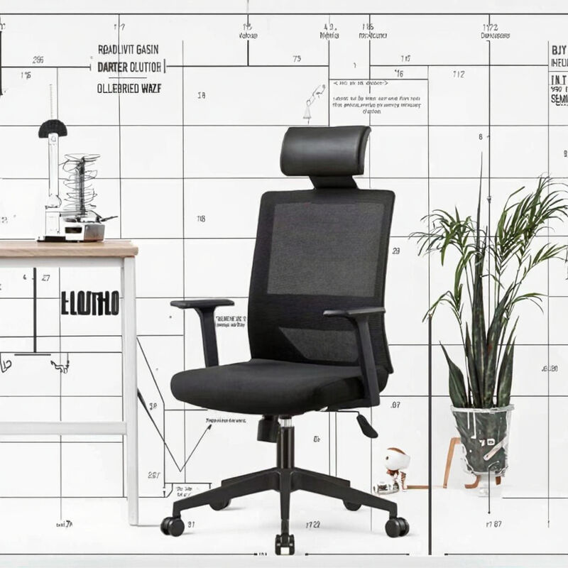 Ergonomic High Quality Executive Office Chair Durable Fabric Design Adjustable Armrest Multifunctional Mechanism Modern Style