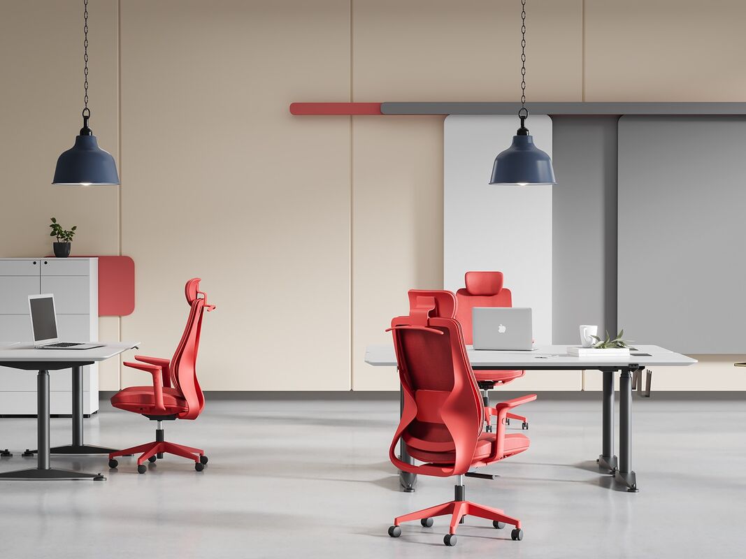 Luxury Manufacturer Modern Red Office Furniture Swivel Manager Chair Executive Mesh Ergonomic Chair Vermelha Gerente Cadeira