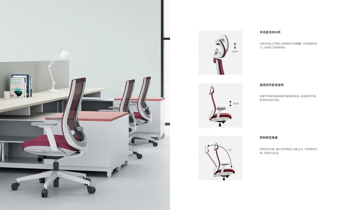 Modern Lift Computer Chair Mesh Fabric Mid Back Swivel Design Staff Office Chair for Sale Work China Wholesale Silla De Oficina
