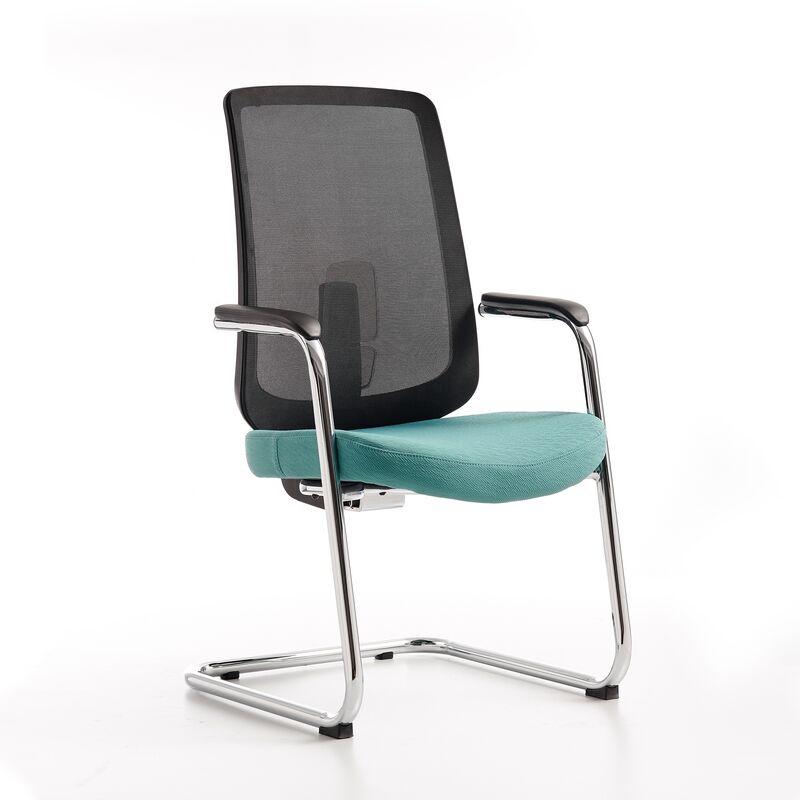 Office Furniture Mid Back Staff Office Chairs(new) Mesh Conference Room Chair Metal Foot Cadeira De Reuniao`free Sample Shipping
