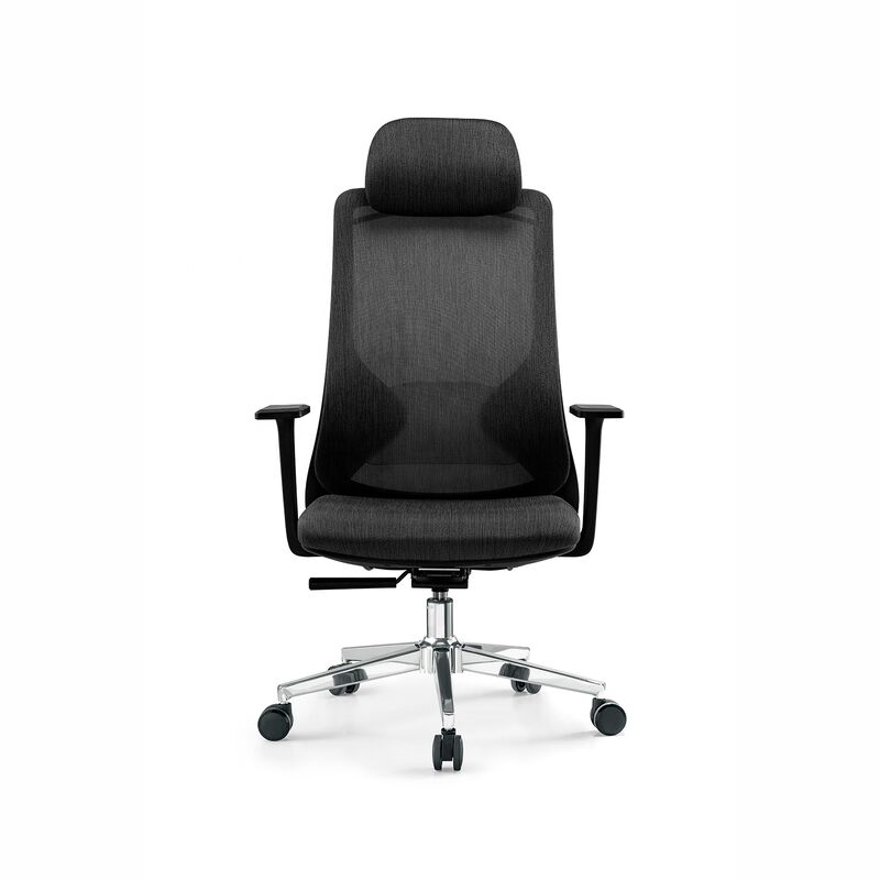 Luxury Adjustable Executive Office Chair Ergonomic Swivel Work Computer Mesh Fabric Antique Foam Design With Metal Aluminum