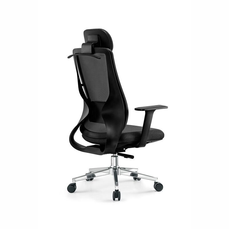 Luxury Adjustable Executive Office Chair Ergonomic Swivel Work Computer Mesh Fabric Antique Foam Design With Metal Aluminum