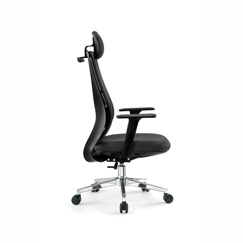 Luxury Adjustable Executive Office Chair Ergonomic Swivel Work Computer Mesh Fabric Antique Foam Design With Metal Aluminum