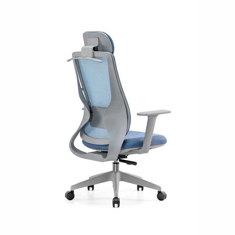 Foshan China Cheap GREY Mesh High Back Staff Mesh Office Chair Swivel Revolving Chair for Staff and Manager Computador Cadeira