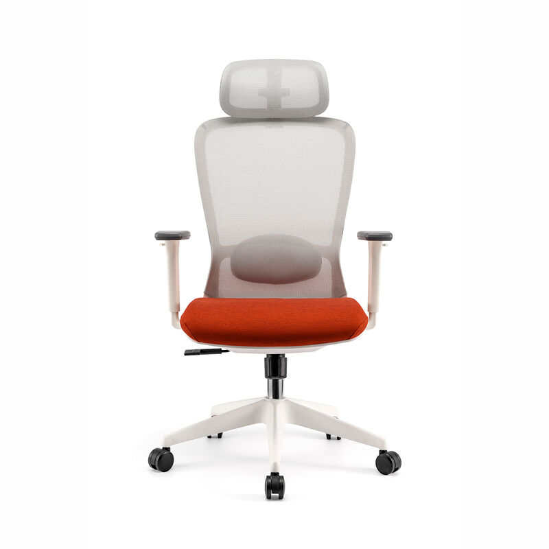 Luxury Office Revolving Executive Chair 2D Armrest Adjustable White Back Comfortable Chair Cushion Ergonomic Mesh Office Chair