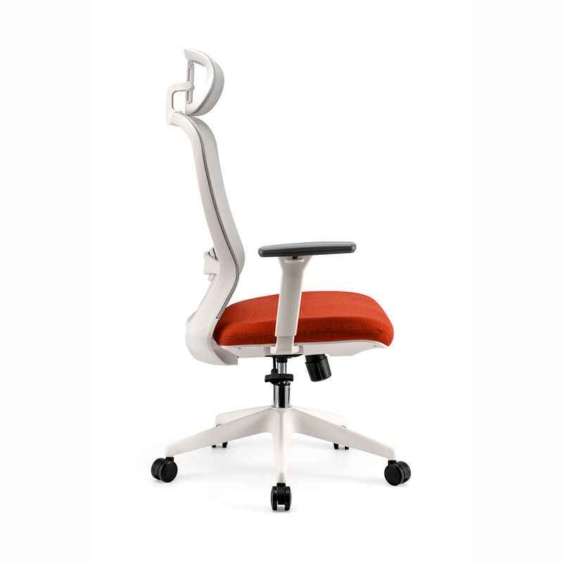 Luxury Office Revolving Executive Chair 2D Armrest Adjustable White Back Comfortable Chair Cushion Ergonomic Mesh Office Chair