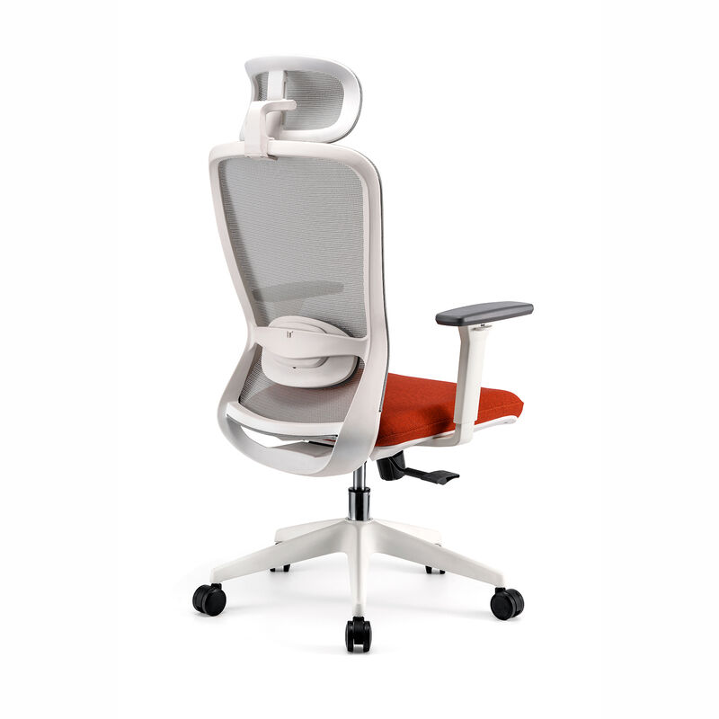 Luxury Office Revolving Executive Chair 2D Armrest Adjustable White Back Comfortable Chair Cushion Ergonomic Mesh Office Chair
