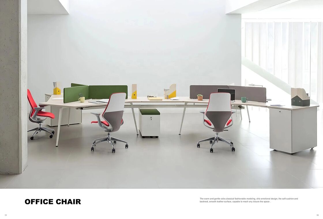 Luxury New Design Conference Meeting Room Adjustable Seat Hight Ergonomic Swivel Leather Cover Office Chair With Fixed Armres