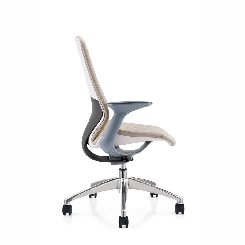 Luxury New Design Conference Meeting Room Adjustable Seat Hight Ergonomic Swivel Leather Cover Office Chair With Fixed Armres