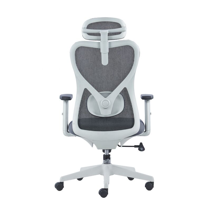 Luxury Comfortable Swivel Office Chair Modern Ergonomic Grey Frame Mesh Executive Chair 2D Adjustable Headrest Revolving Chair