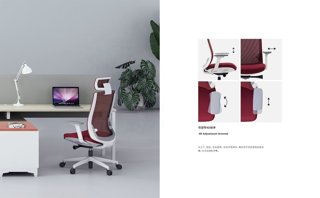 Factory Direct Cheap Sale Mesh Manager Chair Swivel Office Chair for Meeting Room 4D Armrest Adjustable Ergonomic Office Chair