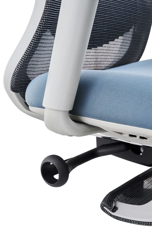 4D Adjustable Armrest Ergonomic Mesh Task Chair Blue Modern Swivel Mesh Fabric Office Chair