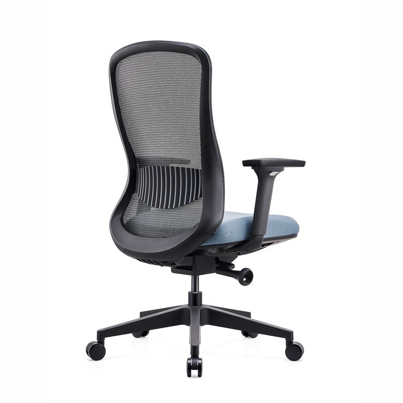 4D Adjustable Armrest Ergonomic Mesh Task Chair Blue Modern Swivel Mesh Fabric Office Chair