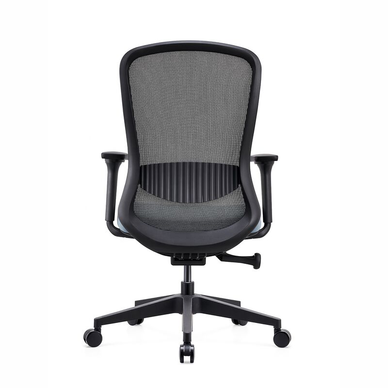 4D Adjustable Armrest Ergonomic Mesh Task Chair Blue Modern Swivel Mesh Fabric Office Chair