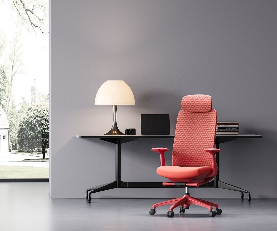 Ergonomic Office Chair Red Mesh Fabric Recliner With Adjustable Headrest and 3D Arm Swivel Feature Cheapest Modern Office Chair