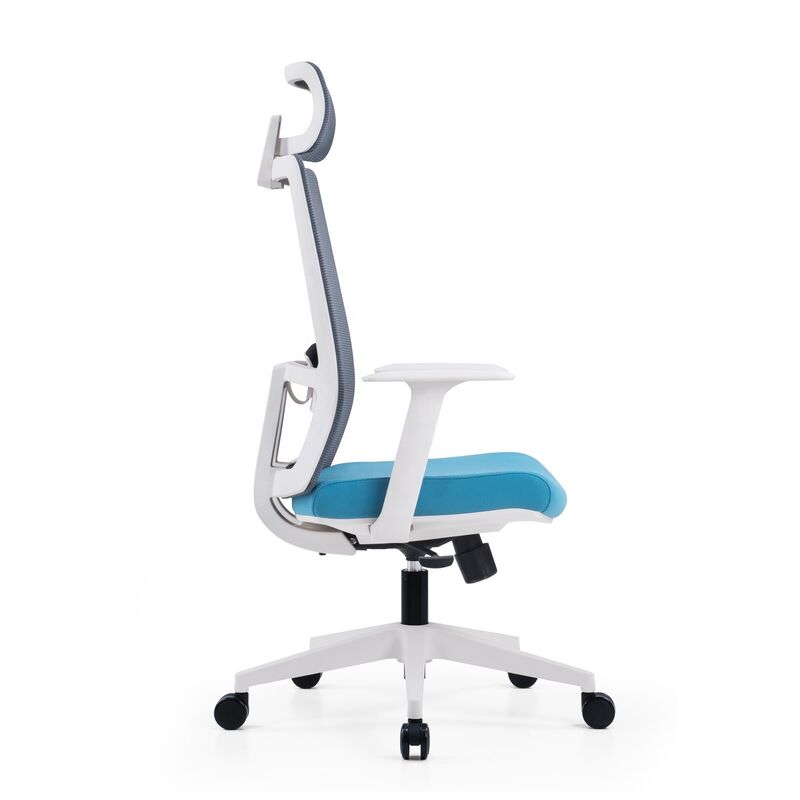FOSHAN Manufacturer Height Adjustable Manager Computer Executive White Mesh Ergonomic Office Chair Cadeira De Escritorio Gerente