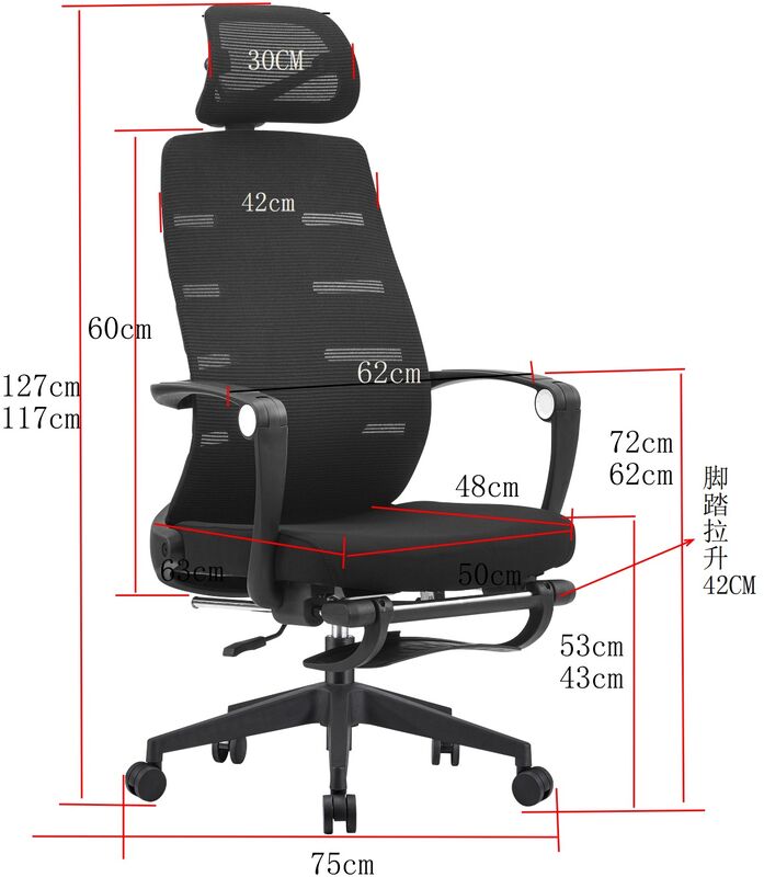 Foshan Cheap Black Fabric Office Staff Chair Guest Computer Desk Chair Mesh Executive Ergonomic Office Lifting Chair Free Sample