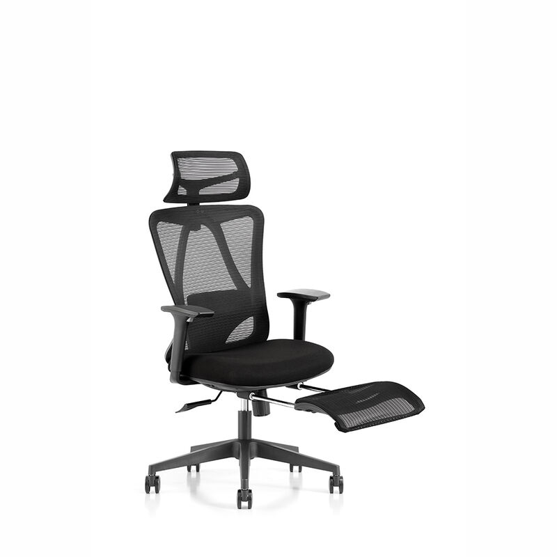 High Quality Ergonomic Reclining Revolving Chair With Footrest Mesh Office Recliner Chair Gerente Cadeira Free Sample Shipping