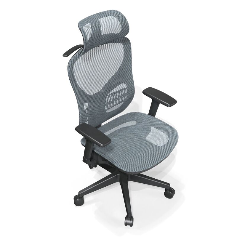 High-back up and Down Adjustable Modern Luxury Executive Ergonomic Swivel Full Mesh Office Computer Desk Chair With Coat Hanger