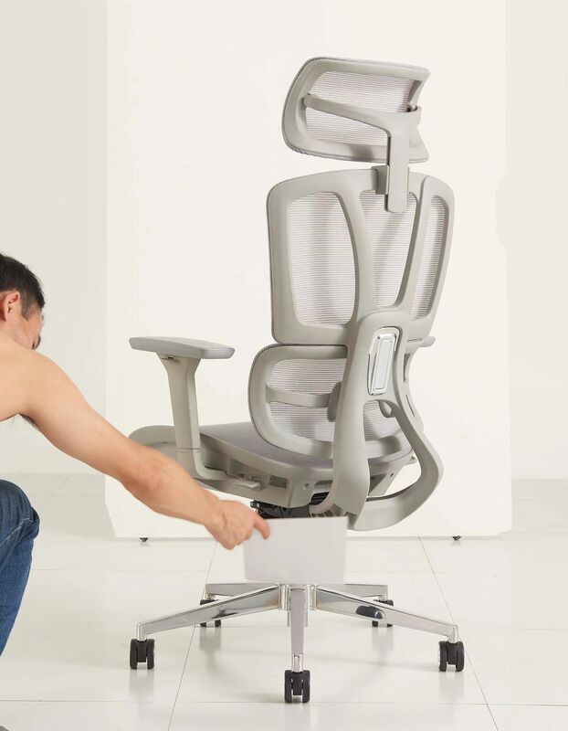 Ergonomic Modern Office Chair Comfortable Best Ergonomic Full Mesh Double Back Swivel Aluminum Revolving Chair High Swivel Chair