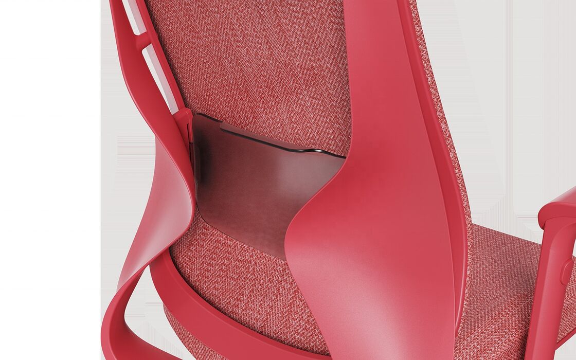 High Back Red Executive Reclining Office Chair With Lumbar Support For Manager