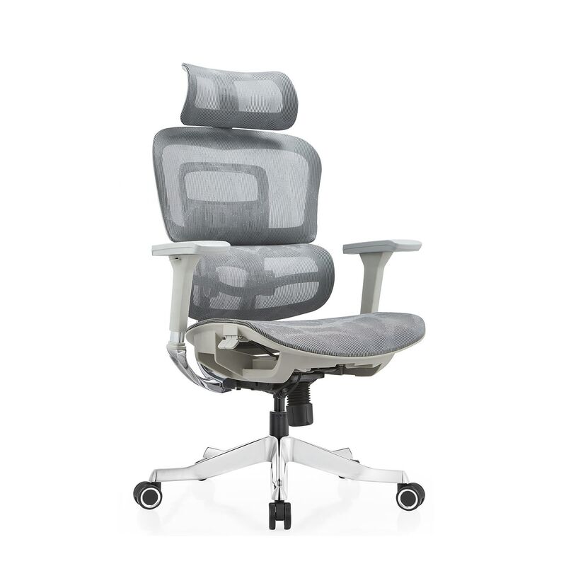 Современное эргономичное офисное кресло руководителя с регулируемой поясничной поддержкой и пластиковым каркасом для оптимального комфорта в офисе