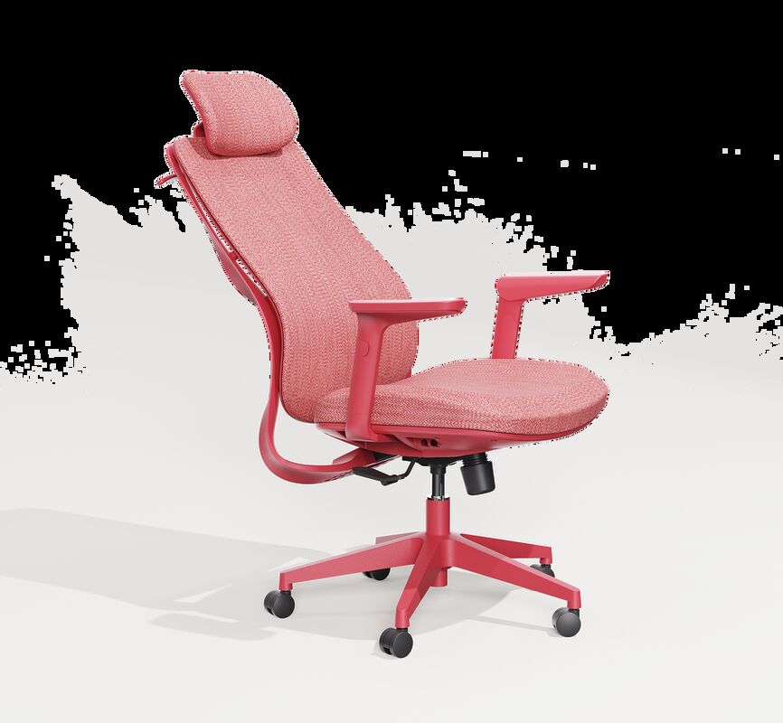 Красный сетчатый ткань Эргономический офисный исполнительный стул Специальный дизайн подлокотника, предлагающий удобную подушку сиденья Регулируемая высота и наклонный замок для повышения эффективности работы