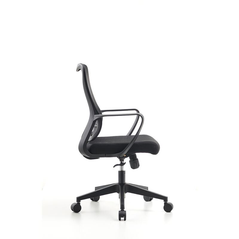 Chaise de bureau ergonomique en maille avec dossier en maille respirante, hauteur d'assise réglable et fonction pivotante pour les environnements de bureau