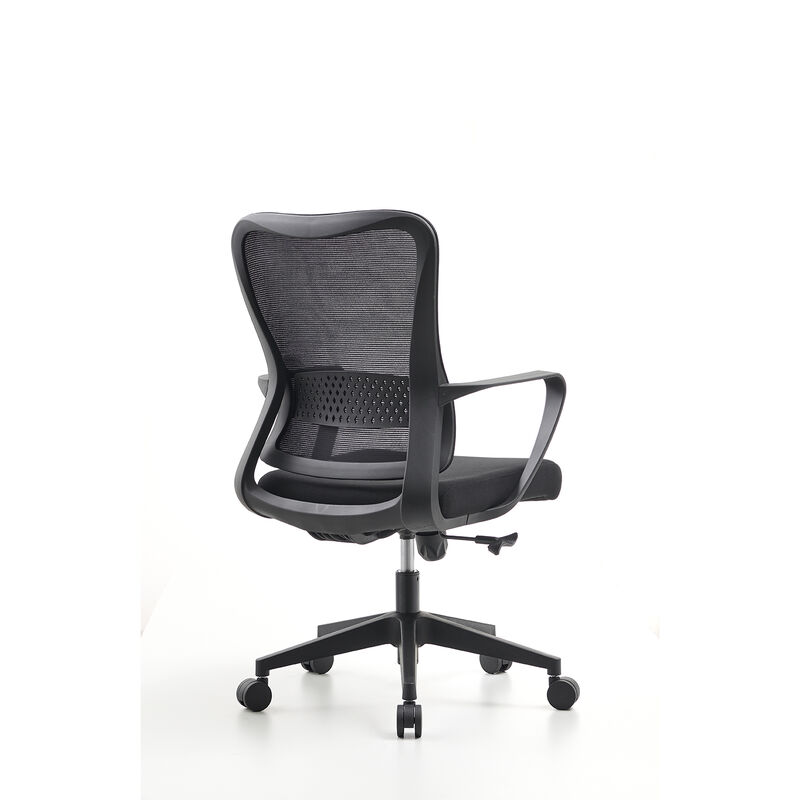 Chaise de bureau ergonomique en maille avec dossier en maille respirante, hauteur d'assise réglable et fonction pivotante pour les environnements de bureau