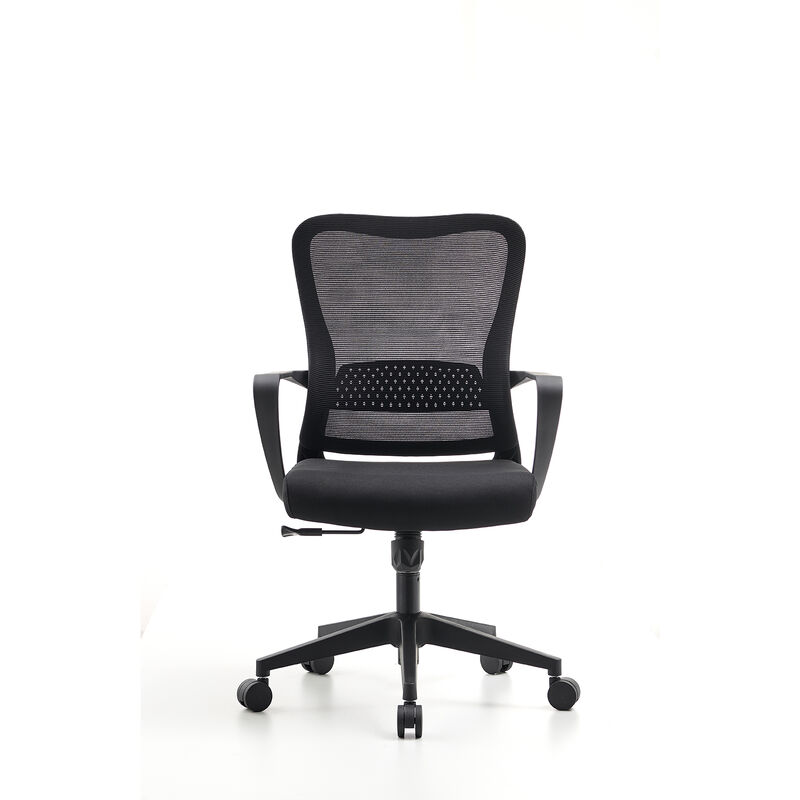 Chaise de bureau ergonomique en maille avec dossier en maille respirante, hauteur d'assise réglable et fonction pivotante pour les environnements de bureau