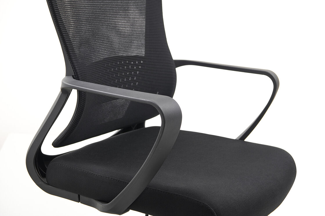 Chaise de bureau ergonomique en maille avec dossier en maille respirante, hauteur d'assise réglable et fonction pivotante pour les environnements de bureau