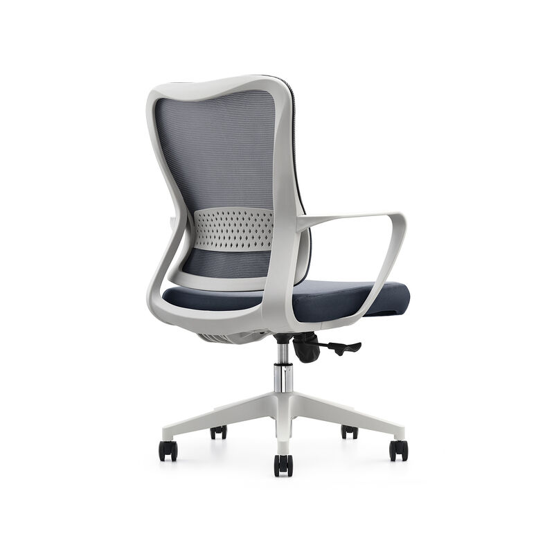 Chaise de bureau ergonomique en maille avec dossier en maille respirante, hauteur d'assise réglable et fonction pivotante pour les environnements de bureau