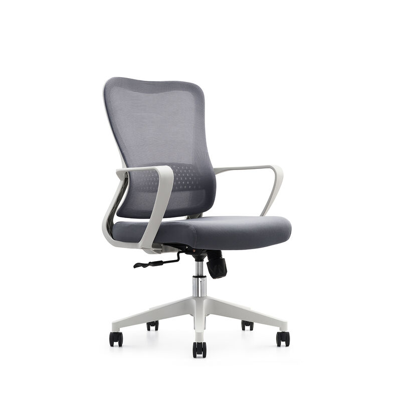 Chaise de bureau ergonomique en maille avec dossier en maille respirante, hauteur d'assise réglable et fonction pivotante pour les environnements de bureau