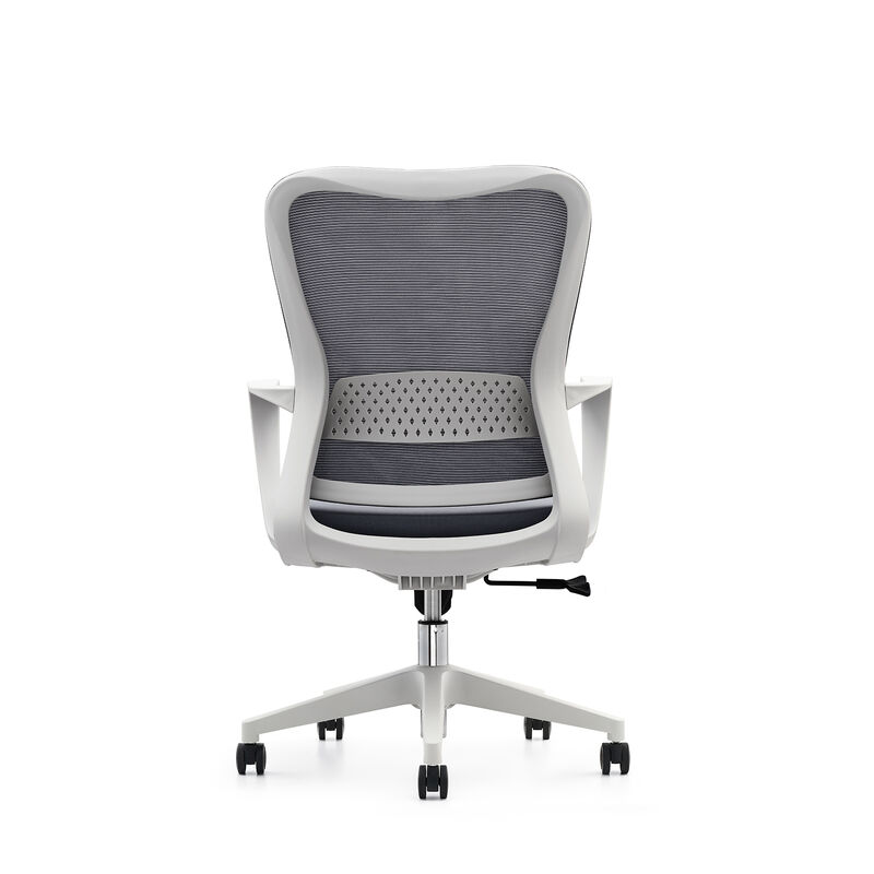 Chaise de bureau ergonomique en maille avec dossier en maille respirante, hauteur d'assise réglable et fonction pivotante pour les environnements de bureau