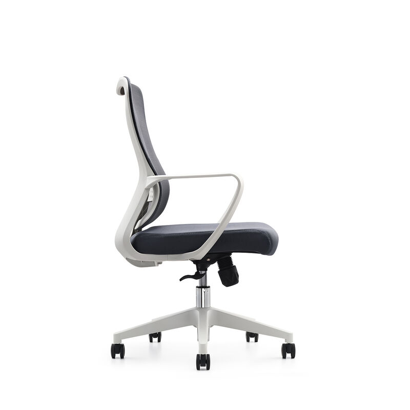 Chaise de bureau ergonomique en maille avec dossier en maille respirante, hauteur d'assise réglable et fonction pivotante pour les environnements de bureau