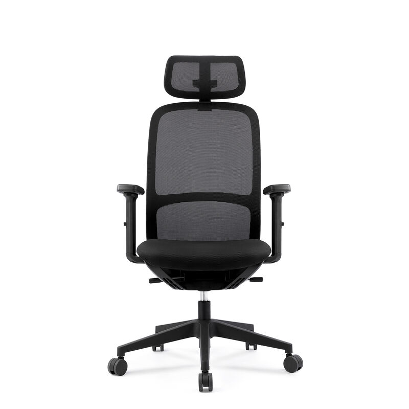 Ergonomiczne krzesło biurowe z regulowalnym podłogą do ramion, oddychającą siatką z tyłu, regulowalnym oparciem lędźwiowym i podkładkowym siedzeniem przeznaczonym do długich godzin pracy