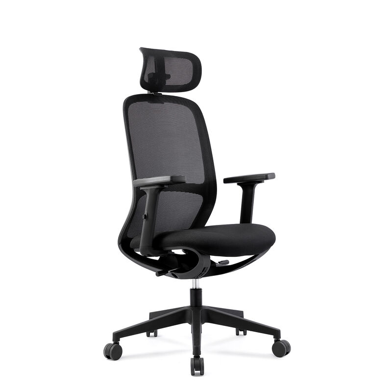 Ergonomiczne krzesło biurowe z regulowalnym podłogą do ramion, oddychającą siatką z tyłu, regulowalnym oparciem lędźwiowym i podkładkowym siedzeniem przeznaczonym do długich godzin pracy